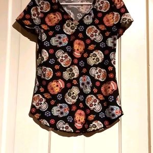 Short sleeve sugar skull T